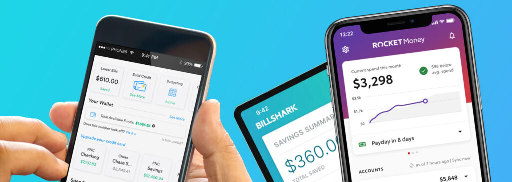 Trim, RocketMoney and Billshark
