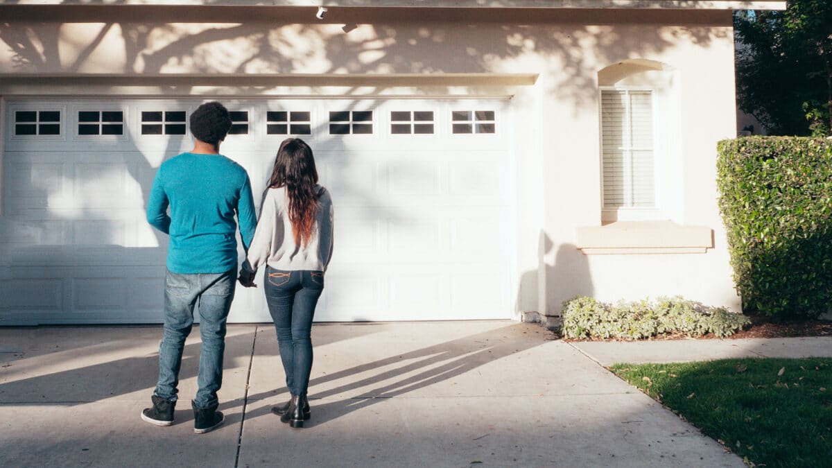 couple looking at new home