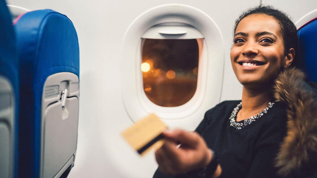 using credit card on airplane
