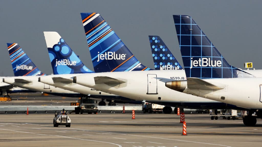 JetBlue tails at airport