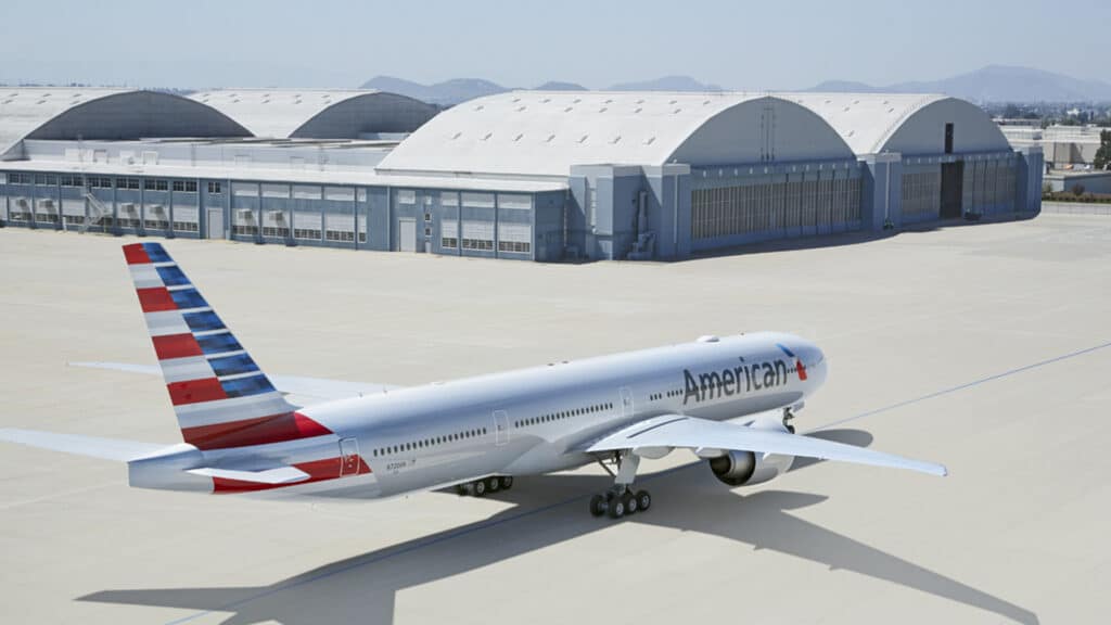 American Airlines plane at airport