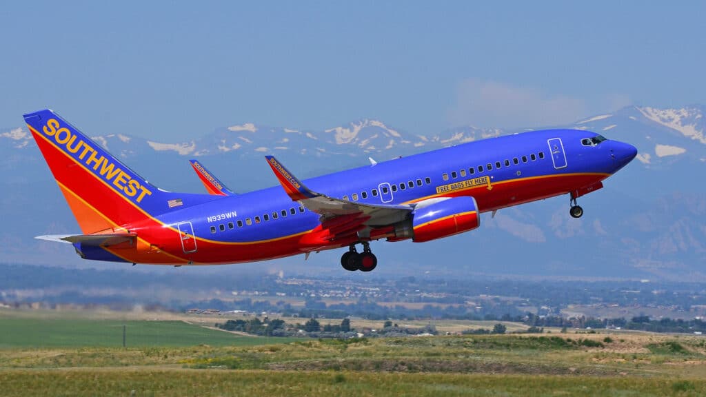 Southwest plane at Denver airport