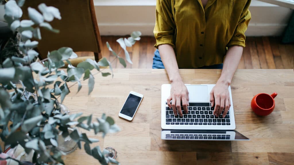 freelancer on laptop