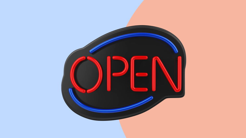 Open sign