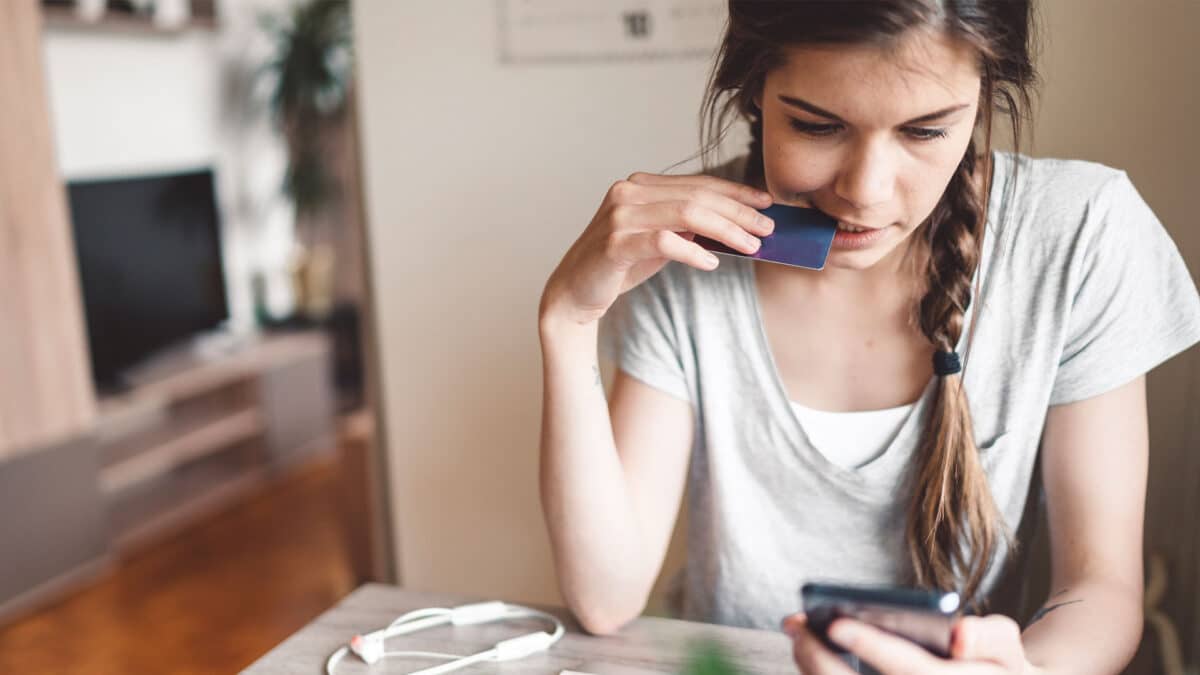 woman going over finances