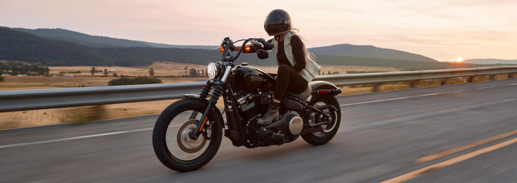 woman riding a motorcycle